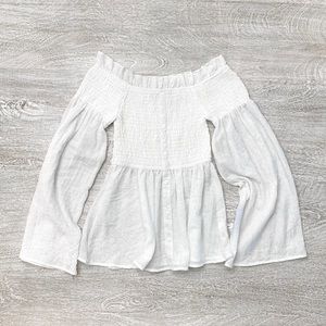 White Off the Shoulder Blouse